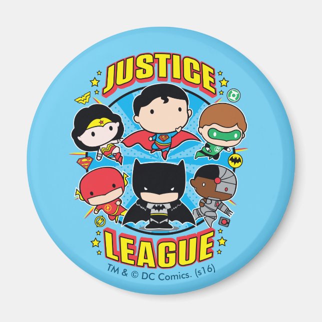 Imã Grupo da Liga da Justiça Chibi (Frente)
