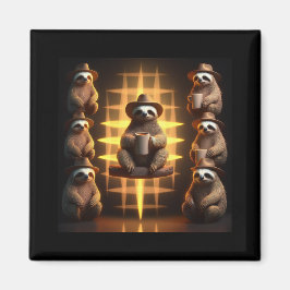 Imã Grupo De Café De Bebendo De Lama