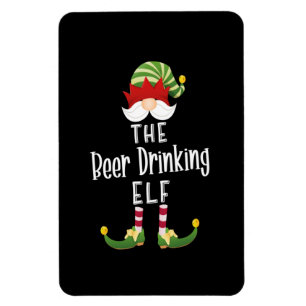 Ímã Grupo de Elfos Bebendo Cerveja Natal Aniversário