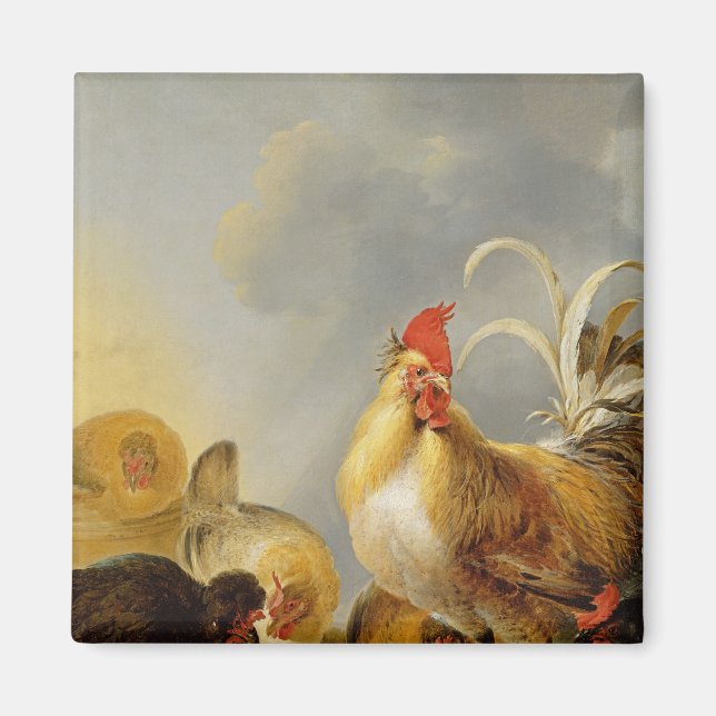 Imã Grupo de Farmyard Fowl, 1643 (Frente)
