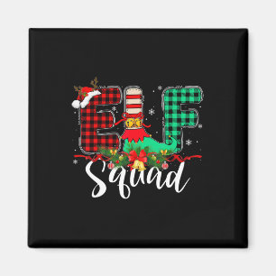 Imã Grupo Familiar De Natal Elf Quadrado Papais noeis 