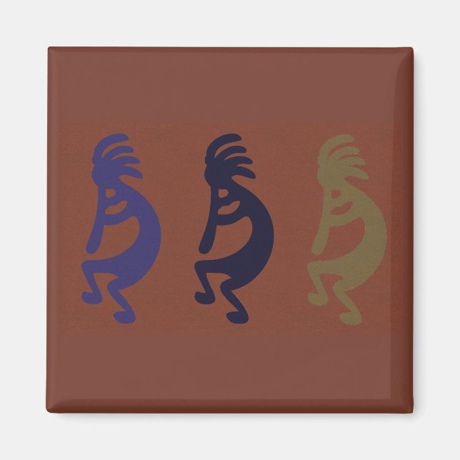 Imã Grupo Kokopelli de Flute Playing Figures (Frente)