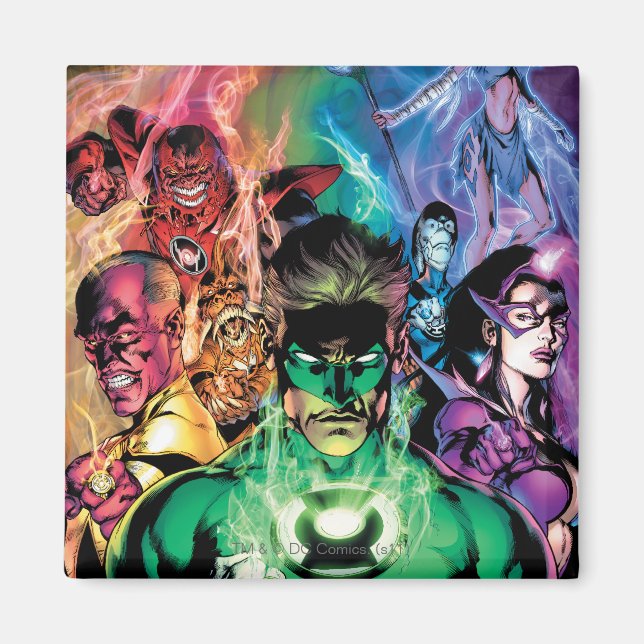 Imã Grupo Lanterna Corpo com Cores (Frente)