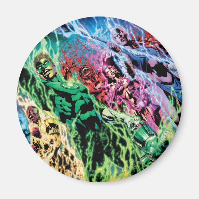 Imã Grupo Lanterna Verde - Cor (Frente)