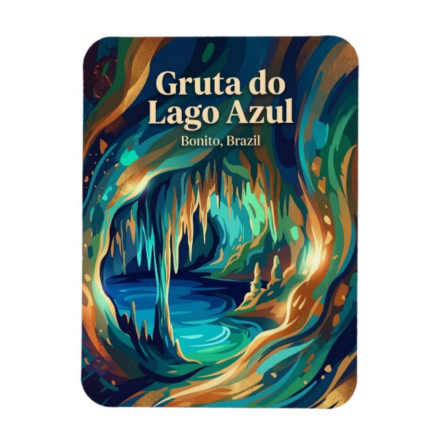 Ímã Gruta do Lago Azul Brasil (Vertical)