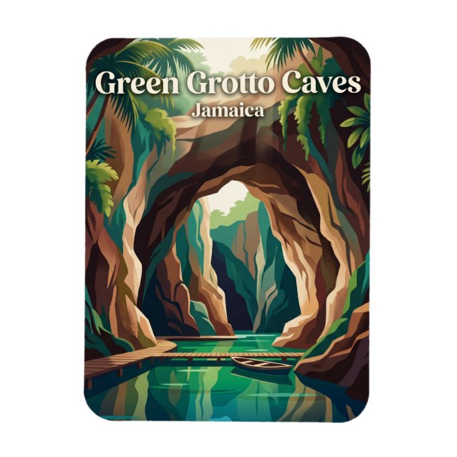 Ímã Grutas Green Grotto Jamaica (Vertical)