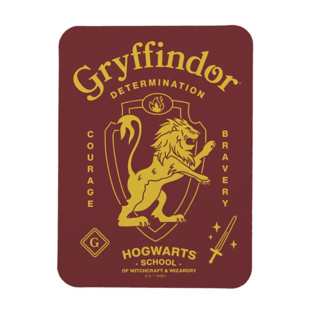 Ímã GRYFFINDOR™ Determinação Coragem Bravura Brasão (Vertical)