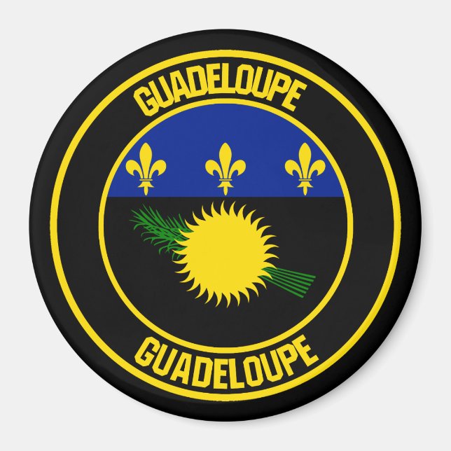 Imã Guadeloupe Round Emblem (Frente)