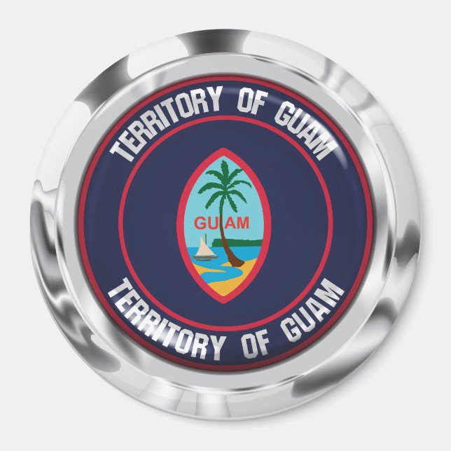Imã Guam Round Emblem (Frente)
