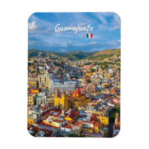 Ímã Guanajuato, México - Paisagem Urbana Colorida Arre
