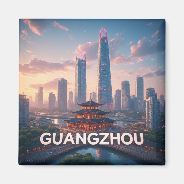 Imã Guangzhou China Cidade Lembrança 📍 (Frente)