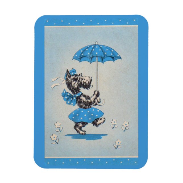 Ímã Guarda-chuva de carregando da senhora escocesa (Vertical)