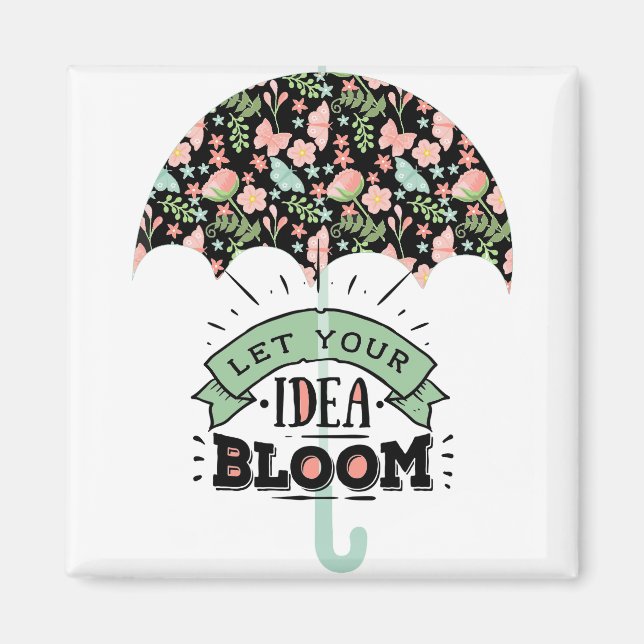 Imã Guarda-chuva de florescer de ideia (Frente)