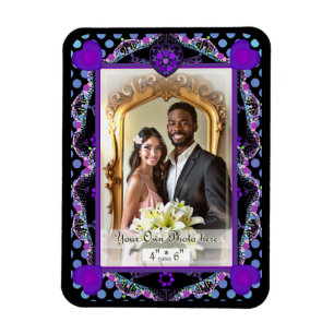 Ímã Guarda-chuva e corações roxos .7