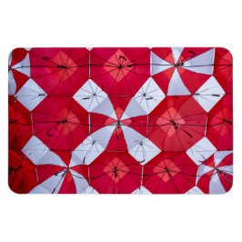 Ímã Guarda-chuvas Vermelho e Branco Aberto