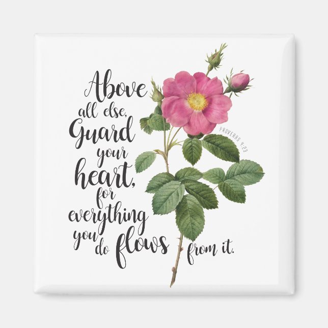 Imã Guarda do seu coração - Rosa, Provérbios 4:23 (Frente)