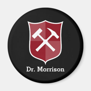 Imã Guarda-Maquete e Escudo Personalizados do Geólogo