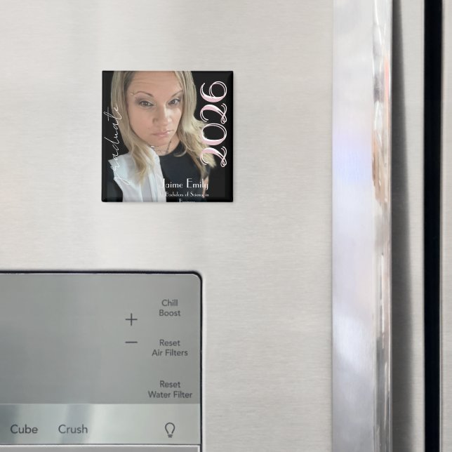 Imã Guardanapo de Foto Rosa Claro para Formatura Moder (In Situ (Fridge))