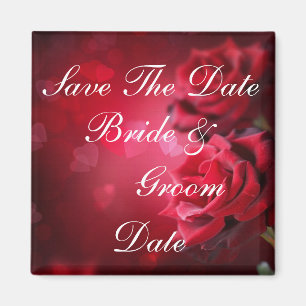 Imã Guardar as Imagens de Casamento do Rosa vermelha d