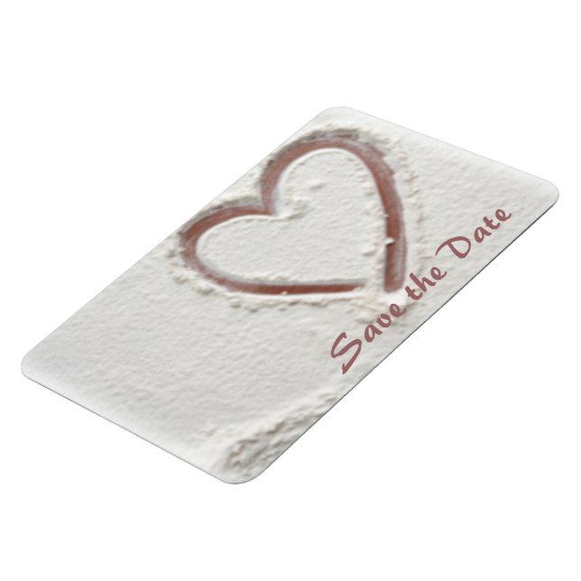 Ímã Guardar o Coração de Data da Areia (Left Side)