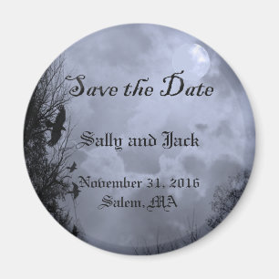 Imã Guardar Personalizado Data Azul Halloween Magnet