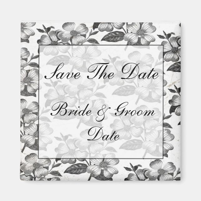 Imã Guarde as imagens de casamento em branco e preto (Frente)