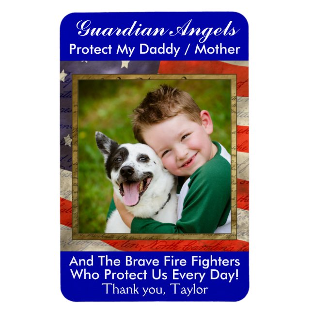 Ímã Guardian Angel - Magnet do Corpo de Bombeiros (Vertical)