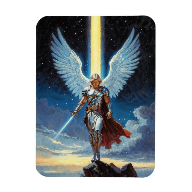 Ímã Guardião do Arcanjo Miguel do Portão Celestial (Vertical)