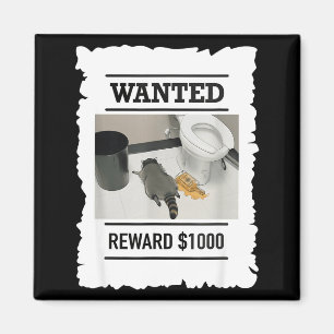 Imã Guaxinim Bêbado Engraçado Recompensa Desejada $100