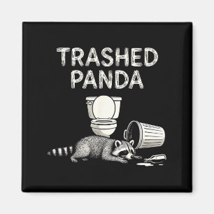 Imã Guaxinim Bêbado Panda Lixo Guaxinim Engraçado Aman