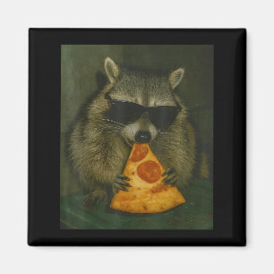 Imã Guaxinim Engraçado Comendo Zza Animal Meme Homens
