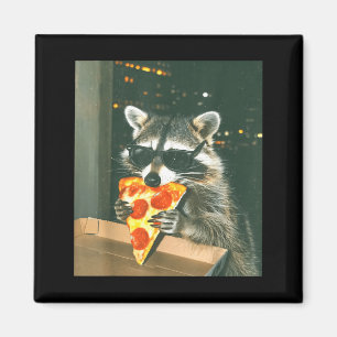 Imã Guaxinim Engraçado Comendo Zza Meme Animal Homens