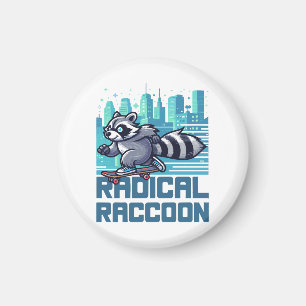 Imã Guaxinim Radical Skatista Urbano