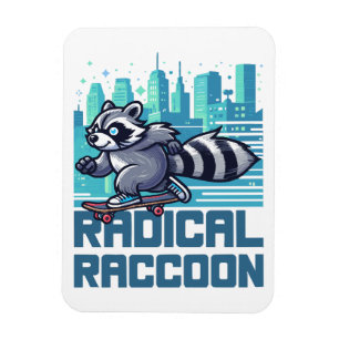 Ímã Guaxinim Radical Skatista Urbano