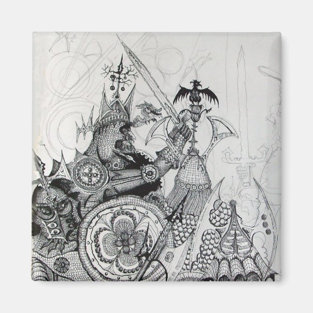 Imã GUERRAS GÓTICAS,Cavaleiros Bárbaros,Fantasia (Frente)