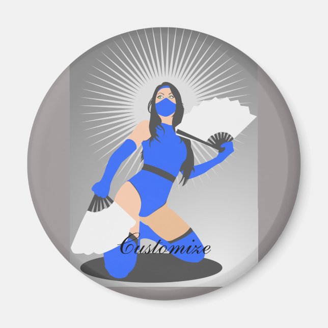 Imã Guerreira mascarada Princesa Thunder_Cove (Frente)