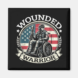 Imã Guerreiro Americano Herói Armado Veterano Ferido