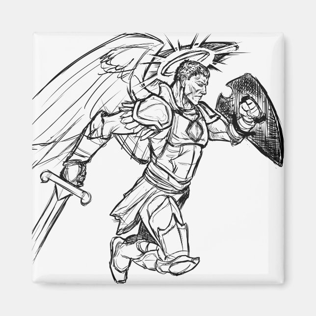 Imã guerreiro anjo (Frente)