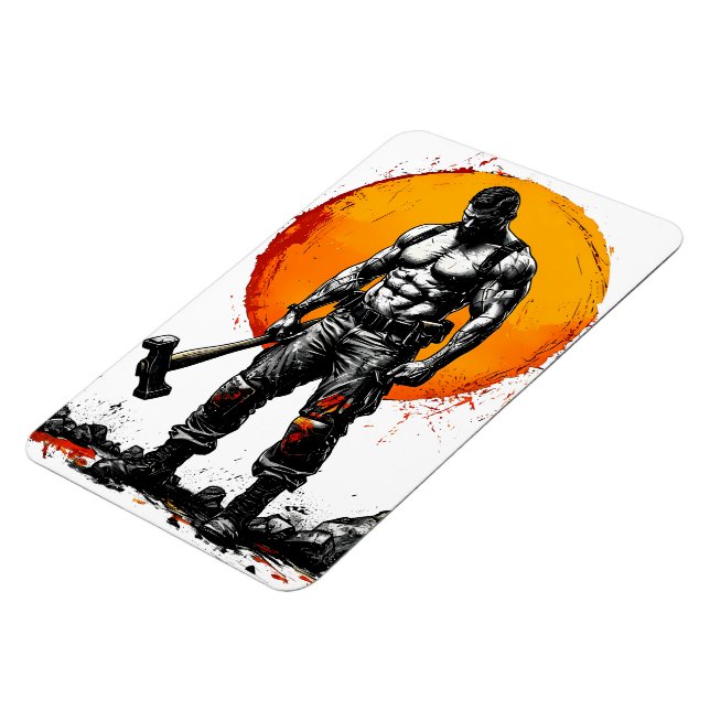 Ímã guerreiro barbárie fantasia medieval força do humm (Left Side)