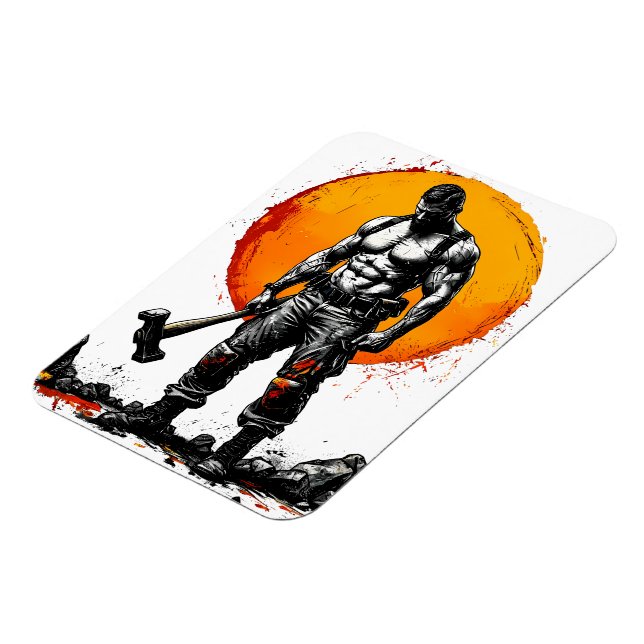 Ímã guerreiro barbárie fantasia medieval força do humm (Left Side)