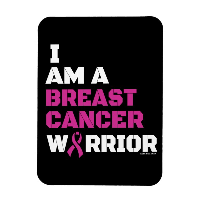 Ímã Guerreiro/Bloqueio/Eu sou... Cancer da Mama (Vertical)