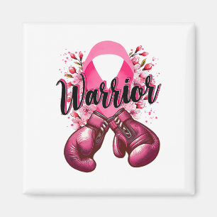 Imã Guerreiro Boxando Luvas Rosa Fita Fita Cancer Aw