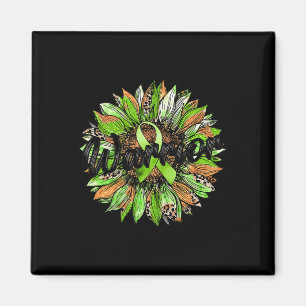 Imã Guerreiro da Saúde Leopard Sunflower Green Ribbon