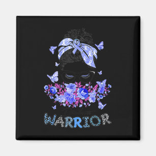 Imã Guerreiro Diabetes T1D Mensagem Bun Hair Diabetes