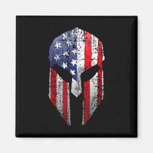Imã Guerreiro Espartano Patriota Americano Capacete Ba