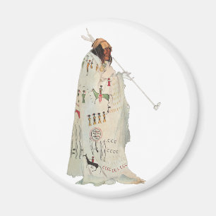 Imã Guerreiro Indiano com Cachimbo Retrato por Karl Bo