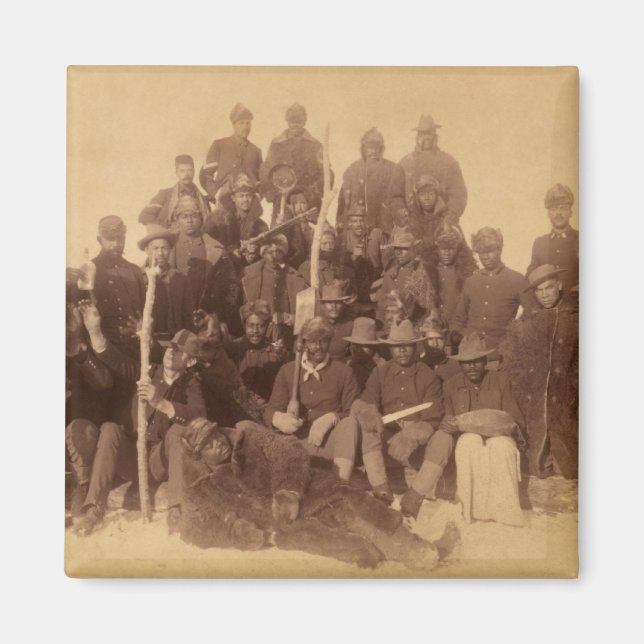 Imã Guerreiros de Buffalo: Cavalaria Negra Americana L (Frente)