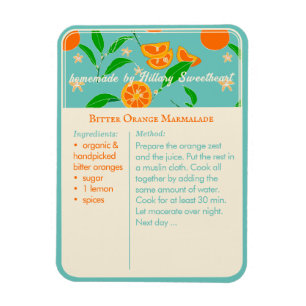 Ímã Guia de Cozinha Retro Moderno para Receita