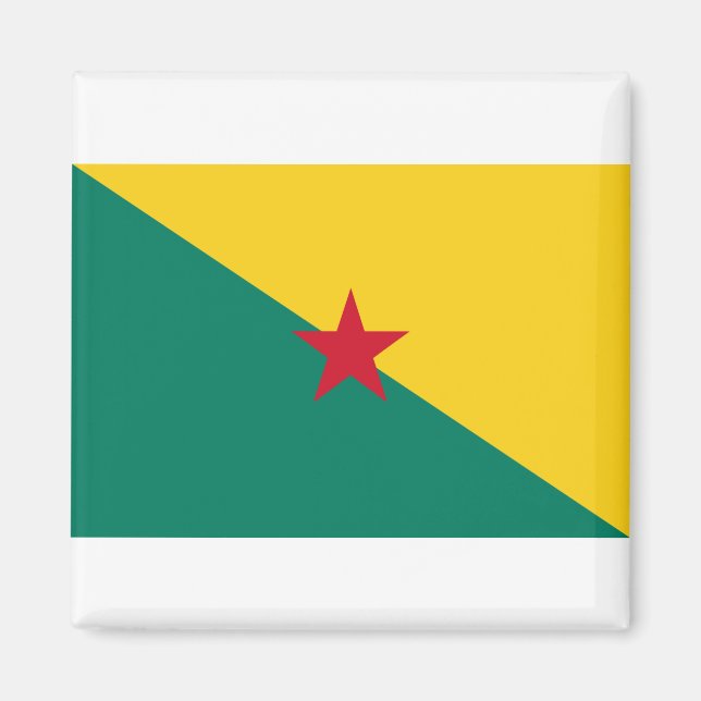 Imã Guiana - Drapeau de la Guyane Flag (Frente)
