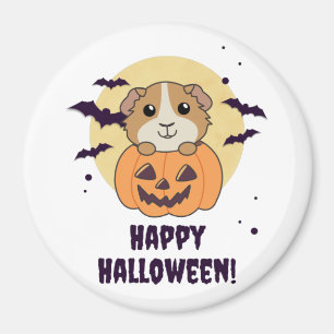 Imã Guiné Pumpkin Doce Animais Feliz Halloween M